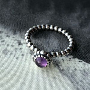 Pandora amethyst beaded ring